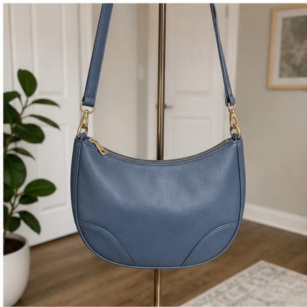 Slate Faux Leather Bag